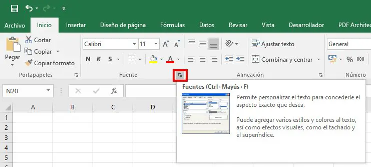 Excel al cuadrado en Excel. y subíndices | Saber Programas